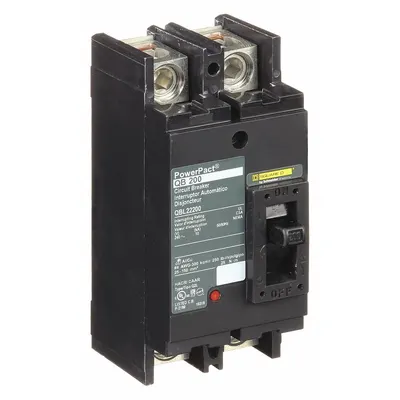 SQUARE D Pemutus Sirkuit Kasus Cetakan: 200 A Amps, 10kA pada 240V AC, Tetap, Line/Load Lug - Q-Frame Square D Molded Case Circuit Breakers