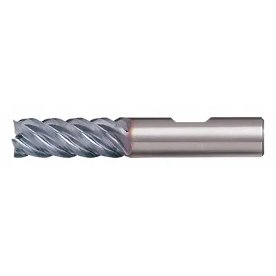 CLEVELAND End Mill Persegi: Karbida, Dilapisi TiAlN, 5 Flute, Dia Mill 5/32", LOC 9/16" - Carbide Square End Mills for Hardened Materials