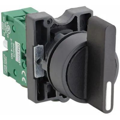 Dayton Selector Switch: 22 mm Panel Mounting Size, 2 Positions, Extended Lever - Selector Switches
