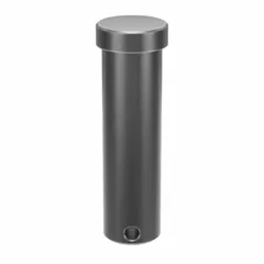 Steel clevis pin with 7/8 in diameter and 3 in shank length. Used in clevis and pinned connections for industrial machinery, agricultural equipment, and material handling systems requiring a removable pivot.