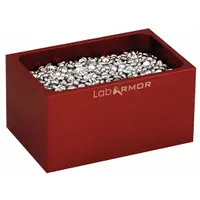 LAB ARMOR Single Red Bead Block: Aluminum, 3 in Overall Wd, 3 3/4 in Overall Lg, Bead Block (MPN 52100-RED)