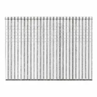 Collated 18-gauge brad nails, 1-3/8 inch length, with chisel point and galvanized finish for corrosion resistance. Suitable for trim, finishing, and pinning applications in woodworking and construction
