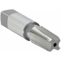 General purpose pipe tap for cutting internal NPTF threads in pipe and conduit fittings. Thread size 1/8"-27 NPTF, 4-flute design, made from high-speed steel. Suitable for metalworking, plumbing, and industrial maintenance applications requiring leak-resistant connections