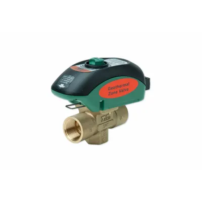 TACO Motorized Zone Valve: 10.3 Cv Flow Rate, 2-Way, 3/4 in Female NPT, Non-Spring Return - 2-Way NPT Connection Zone Valves
