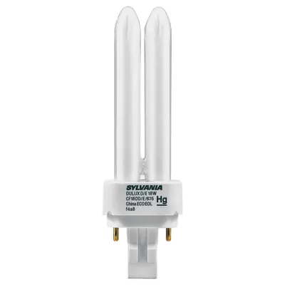 LEDVANCE/ SYLVANIA Bohlam Fluoresen Kompak: 4-Pin (G24q-2), T4, Fluoresen, 3500K - CFL Double Twin-Tube Plug-In Lamps