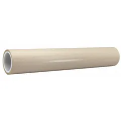 This general purpose adhesive transfer tape features a permanent acrylic adhesive on a glassine paper liner. It is 6 inches wide, 5 yards long, and 2 mils thick. The transparent tape is supplied as a 2-pack. Typical applications include bonding nameplates, gaskets, and foam to smooth surfaces in industrial assembly, signage, and packaging.