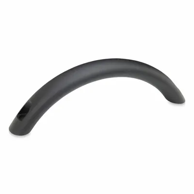 JW WINCO Gagang Tarik: Lubang Tanpa Ulir, Aluminium, Hitam - Load-Rated Arched Pull Handles