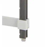 Post connector for use with compatible shelving systems to extend height or add tiers. Measures 54 in height, 18 in depth, and 72 in length. Finished in Speckled Gray. Suitable for commercial and industrial shelving configurations