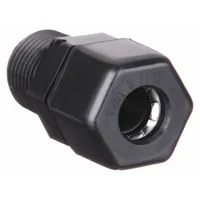 PARKER Compression Fitting Adapter: 5/8 in OD x 1/4 in Pipe Size, Compression x MNPTF, Polypropylene (MPN P10MC4)