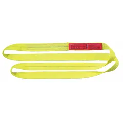 LIFT-ALL Type 5 endless web sling made of polyester with 2 plies. Sling length is 12 ft and width is 6 in. Features a standard tag. Suitable for lifting and rigging in industrial settings, with endless design allowing choke, basket, and vertical hitch configurations.
