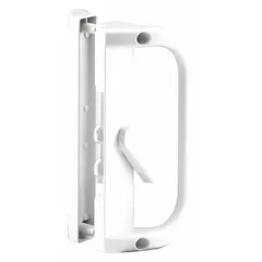 Recessed handle and lock for sliding doors, measuring 2 inches in height and width. Designed for flush installation on sliding panels such as patio, closet, or interior doors. Suitable for residential and light-commercial applications requiring a low-profile locking solution.