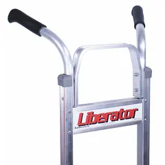 Double grip handle with U brace, 48 inches long. Designed for use with B & P Manufacturing equipment, compatible with model A11-B1-C8-D5-BTC. Used for manual operation on industrial machinery or carts.