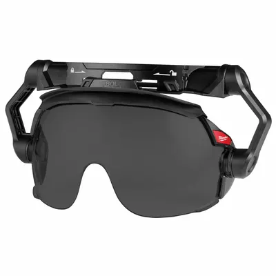 MILWAUKEE Visor Helm Keras: Abu-abu, Anti-Kabut/Tahan Gores, Polikarbonat, Bingkai Setengah - Hard Hat Eyewear