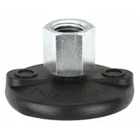 S & W Female-End Leveling Mount: Swivel Boltless, Nylon, 5/8"-11 Thread Size, 3 in Base (MPN BNYLC3-T)