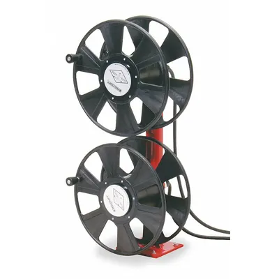 REELCRAFT Gulungan Kabel Las Busur: 250 A Arus (Maks), 1 AWG hingga 2/0 AWG - Dual Spool Hand-Crank Welding Cable Reels