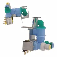 OEM replacement water valve for refrigerators and freezers. Controls water flow to the ice maker and water dispenser. Used in residential and commercial kitchen appliances