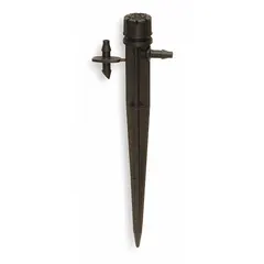 This 4-pack of black plastic micro bubblers delivers a full-circle spray pattern for targeted watering of plant roots, garden beds, and shrubs. Each unit includes a 1/4 in fitting and stake, and is compatible with 1/4 in drip tubing for low-flow irrigation systems.