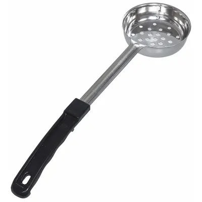 CRESTWARE Pengontrol Porsi: Kapasitas 6 oz, Baja Tahan Karat, Berlubang, Hitam - Portion Control Spoons
