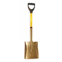 AMPCO Square Point Non-Sparking Shovel: Aluminum-Bronze Alloy Blade, D-Grip Handle Type (MPN S-84FG)