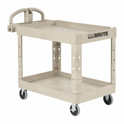 Kereta Utilitas RUBBERMAID COMMERCIAL PRODUCTS: 500 lb, 2 Rak, 36 in P x 25 in L Mandiri - Utility Carts With Ergonomic Handles