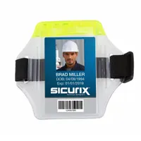 Arm Band Badge Holder: Pouch, Vertical, 2 1/4 in Badge Pouch Wd, 3 1/2 in Badge Pouch Ht, 12 PK (MPN BAU 66860)