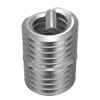 Free-running helical insert with tang for installation, M6-1.00 thread size, right-hand coarse metric threads, plain finish. Supplied in a 500-piece pack. Used to repair or reinforce tapped threads in metal components