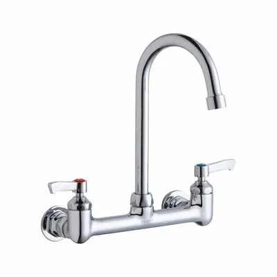 ELKAY Keran yang Dioperasikan dengan Tuas: Dinding, Centerset, Kuningan, Berlapis Krom, Laju Aliran 1.5 gpm - Centerset Utility Faucets