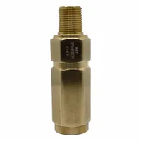 RAY Pressure Gauge Snubber: Brass, Piston, Brass NPT, 5,000 psi Max. Pressure, 3 Pistons (MPN 050B)