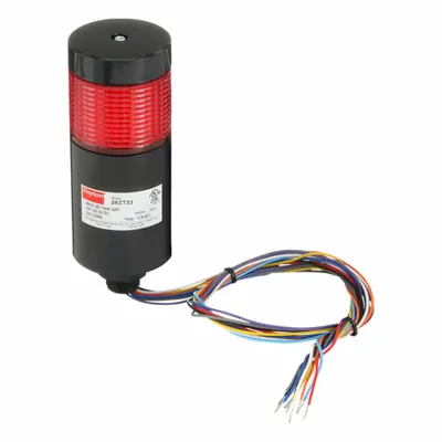 Dayton Rakitan Lampu Menara: 1 Tingkat, Merah, Tanpa Tingkat Sirene, Tinggi Keseluruhan 5 1/8 in - Single-Tier Tower Light Assemblies