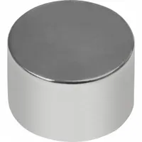 Neodymium disc magnet with 1/4 in outside diameter, 0.25 in thickness, and 2.79 lbf maximum pull force. Silver finish. Suitable for holding, positioning, and securing ferrous components in fixtures, jigs, and light-duty lifting applications