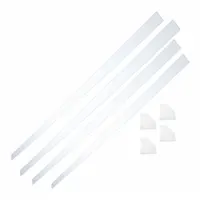 MIRREDGE Mirror Installation Kit: 1 1/2 in Overall Ht, 60 in Overall Wd, 1/8 in Overall Dp (MPN 74111)