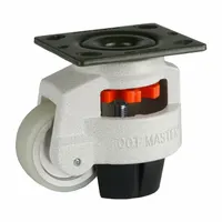 FOOT MASTER Plate Caster: Polyurethane Tread, 75 mm Wheel Dia, 120 mm Mounting Ht, Medium Duty (MPN GD-100-F-HUP-PUS)