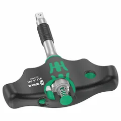 This general purpose multi-bit screwdriver features a single 1/4 in square tip and a magnetic tip for secure screw retention. With an overall length of 110 mm, it is suited for driving fasteners in assembly, maintenance, and repair tasks.