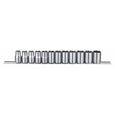WESTWARD Set Soket: Penggerak 1/2 in, 12 Buah, 6-Point, Metrik - SAE & Metric Socket Sets