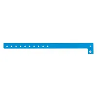 ID Wristband: No Legend, 10 in Overall Lg, 5/8 in Overall Wd, Plastic, Blue, 500 PK (MPN P1-05)