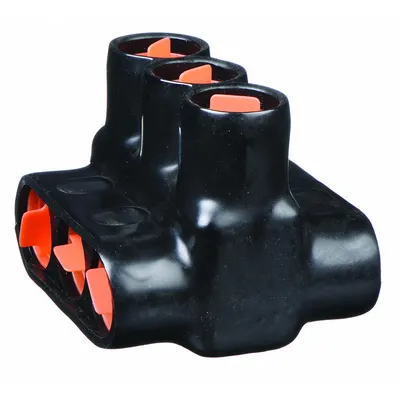 BLACKBURN Konektor Multitap: 3 Port, Masuk Dua Sisi, Ukuran Kawat 10 AWG – 350 kcmil - Dry-Location Double-Sided Entry Multitap Connectors