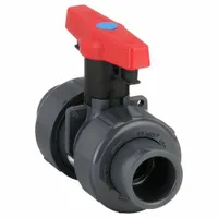 SPEARS Manual Two-Way Ball Valve: 3/4 in, PVC, Straight, Socket x FNPT, 235 psi Max. Pressure (CWP) (MPN 1829-007)