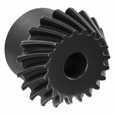 Roda Gigi Bevel Spiral KHK GEARS: Spiral, Rasio Gigi 2, Kiri, Modul m 1.5, 20 Gigi - Spiral Teeth Metric Bevel Gears & Pinions