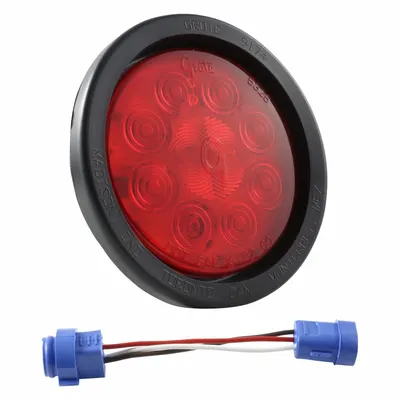 Lampu Stop/Belok/Belakang GROTE: LED, Lampu Stop, Merah, Bulat, Diameter Keseluruhan 4 5/16 inci - Stop Lights