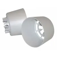 This hood-type mounting supply is used to shield and direct light from floodlights in outdoor area illumination. It provides weather protection and helps control light distribution for street and parking lot lighting applications. Overall length: 5 1/2 inches