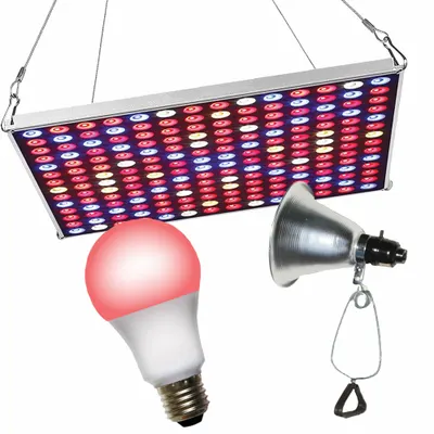 MIRACLE LED Panel Tumbuh: Merah, 120V AC, Bohlam Termasuk, LED - Panel & Clamp-On Fixture Kits