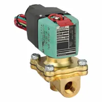 REDHAT Solenoid Valve: 2-Way, Normally Closed, 3/8 in Pipe Size, 24 to 120V AC/DC, Watertight (MPN 8210P093LF 24-120)