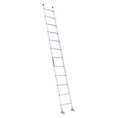 Tangga Lurus LOUISVILLE LADDER: Ukuran Tangga 12 ft, Aluminium, Kapasitas Beban 300 lb - Lightweight Aluminum Straight Ladders