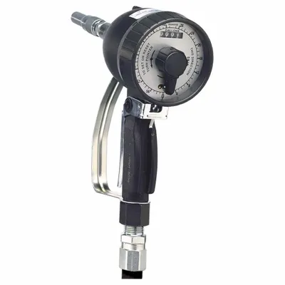 LINCOLN Nosel Pompa Drum: Manual, Laju Aliran Maks. 4 gpm, Baja, 1/2 in NPTF - Analog Metered Manual Dispense Guns