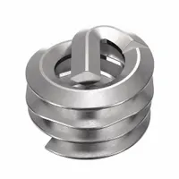 Screw-locking tangless helical insert for repairing or reinforcing threads in metal. Features 18-8 stainless steel construction with dry film lubricant finish, #6-32 coarse thread, right-hand direction, and tensile strength of 200,000 to 250,000 psi. Supplied in a 100-piece pack
