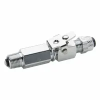 Brass compression fitting with creep-resistant self-aligning design. Type Compression x FTG connects 1/4 in OD tubing to 1/4 in pipe threads. Used in pneumatic, hydraulic, and instrumentation systems for leak-resistant seals in fluid and gas lines