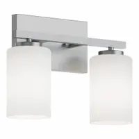 Decorative Vanity: Satin Nickel, 60 W, 120V AC, Dimmable, 13 in Lg, 5 1/2 in Wd, 8 3/4 in Ht (MPN LEOV1309MBSN)