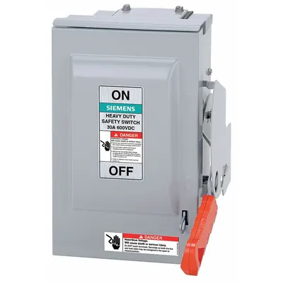 Siemens Sakelar Pemutus Keselamatan Tenaga Surya: Bisa Dilebur, 200 A, 600V AC, Dalam Ruangan - Fusible Disconnect Switches