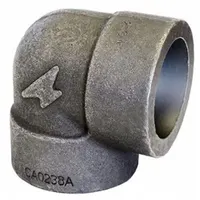 This steel 90° elbow is a socket-weld extreme-pressure pipe fitting with Class 6000 rating. It has 3/4 in female socket connections on both ends, used to change flow direction in high-pressure piping systems such as hydraulic, steam, and chemical lines