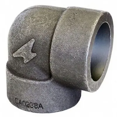ANVIL Siku Pipa Logam: Siku 90°, Baja, 3/4 in x 3/4 in, Soket Betina x Soket Betina - Socket-Weld Extreme-Pressure Pipe Fittings